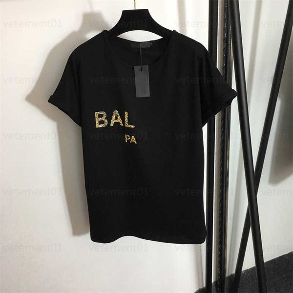 summer womens t shirt luxury studded with diamonds letter pattern loose versatile short-sleeved round neck t-shirt designer shirt women, White
summer womens t shirt luxury studded with diamonds letter pattern loose versatile short-sleeved round neck t-shirt designer shirt women, White