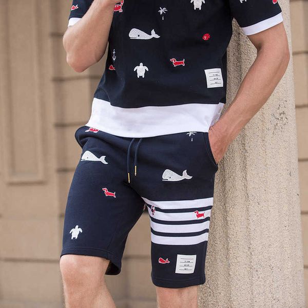 tb fashionable summer new style shorts ocean whale bone embroidery casual, White;black
tb fashionable summer new style shorts ocean whale bone embroidery casual, White;black