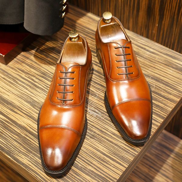 brand layer leather shoes men wedding office male dress shoes lace up moccasin homme pointed head men oxford shoes, Black
brand layer leather shoes men wedding office male dress shoes lace up moccasin homme pointed head men oxford shoes, Black