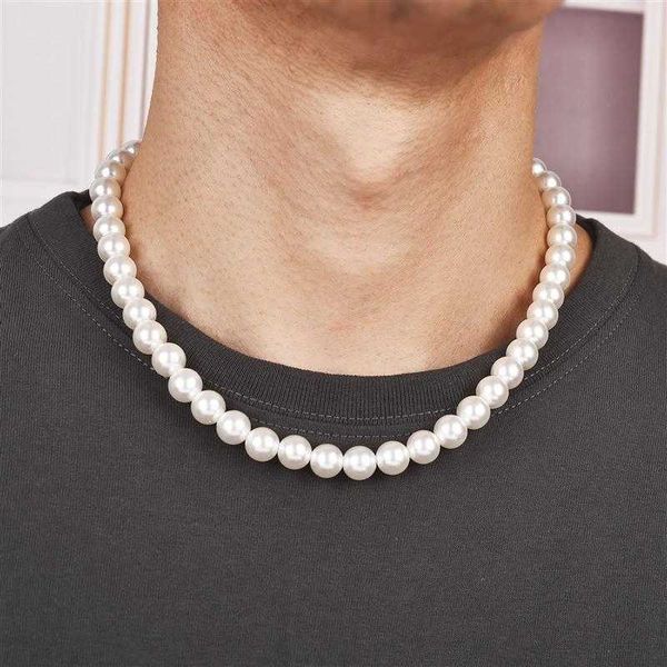 beaded necklaces new trendy imitation pearl necklace for men temperament simple handmade strand bead fine jewelry wedding gift 230613, Silver
beaded necklaces new trendy imitation pearl necklace for men temperament simple handmade strand bead fine jewelry wedding gift 230613, Silver