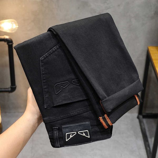 winter european autumn jeans men's slim fit elastic small straight sleeve fashion busin simple black denim pants, Blue
winter european autumn jeans men's slim fit elastic small straight sleeve fashion busin simple black denim pants, Blue
