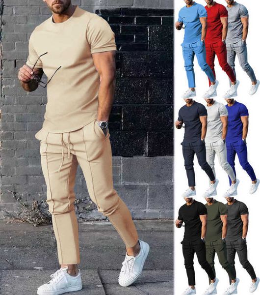 clothing men's spring/summer 2023 two-piece short sleeved t-shirt casual fashion pants set full length, Black
clothing men's spring/summer 2023 two-piece short sleeved t-shirt casual fashion pants set full length, Black