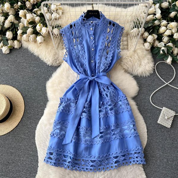 casual dresses vintage hollow out lace floral embroidery dress summer autumn women sleeveless sashes short dresses runway vestidos 2023, Black;gray
casual dresses vintage hollow out lace floral embroidery dress summer autumn women sleeveless sashes short dresses runway vestidos 2023, Black;gray
