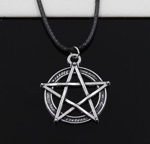 new 20pcslot tibetan silver star pentagram necklace choker charm black leather cord necklace diy4076313
new 20pcslot tibetan silver star pentagram necklace choker charm black leather cord necklace diy4076313