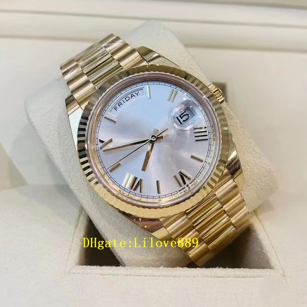high-quality men watch 40mm 18k gold rose gold 3235 movement automatic mens bracelet watches luminous waterproof 228238 wristwatches, Slivery;brown
high-quality men watch 40mm 18k gold rose gold 3235 movement automatic mens bracelet watches luminous waterproof 228238 wristwatches, Slivery;brown