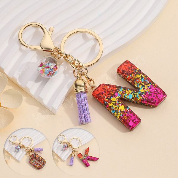 initial letter pendant keychains for women tassel glitter resin alphabet keyring car purses backpack ornaments key holder, Silver
initial letter pendant keychains for women tassel glitter resin alphabet keyring car purses backpack ornaments key holder, Silver