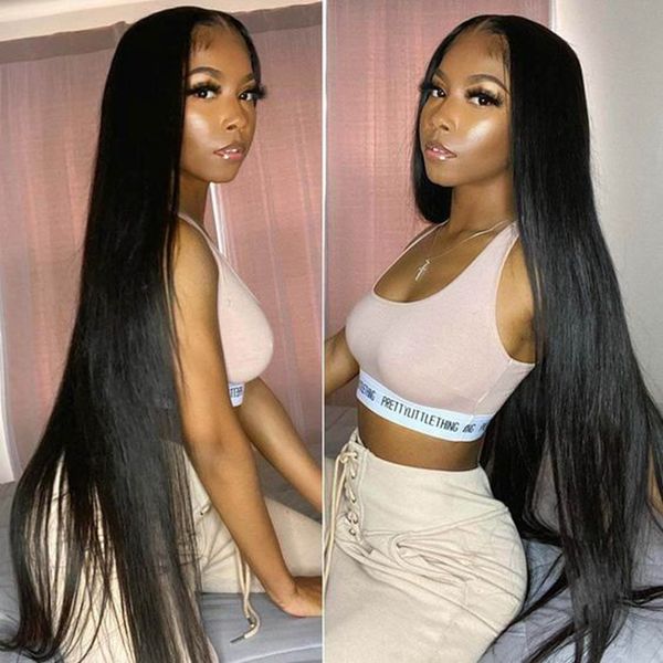 48 inch 13x4 straight full frontal lace wig brazilian remy human hair transparent lace wigs for women 250% density, Black;brown
48 inch 13x4 straight full frontal lace wig brazilian remy human hair transparent lace wigs for women 250% density, Black;brown