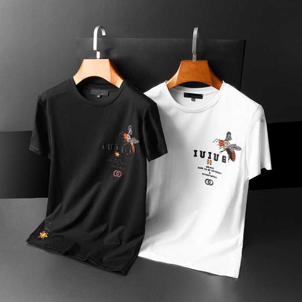 2023 summer new fashion brand short sleeve t-shirt men's pure cotton embroidery little crown dress round neck ice silk, White;black
2023 summer new fashion brand short sleeve t-shirt men's pure cotton embroidery little crown dress round neck ice silk, White;black