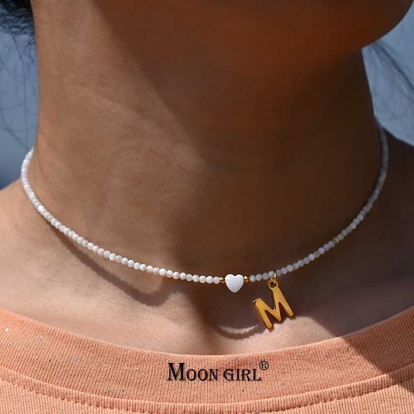 beaded necklaces stainless steel initial heart necklace for women natural shell beads letter choker fashion jewelry boho streetwear collier, Silver
beaded necklaces stainless steel initial heart necklace for women natural shell beads letter choker fashion jewelry boho streetwear collier, Silver