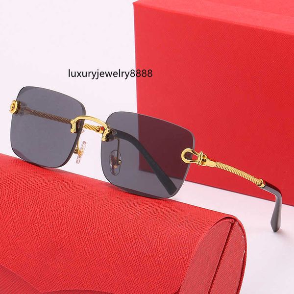 mens designer sunglasses leopard head composite metal rimless optical frame classic rectangle square luxury gold sunshade sunglass carti fra, White;black
mens designer sunglasses leopard head composite metal rimless optical frame classic rectangle square luxury gold sunshade sunglass carti fra, White;black