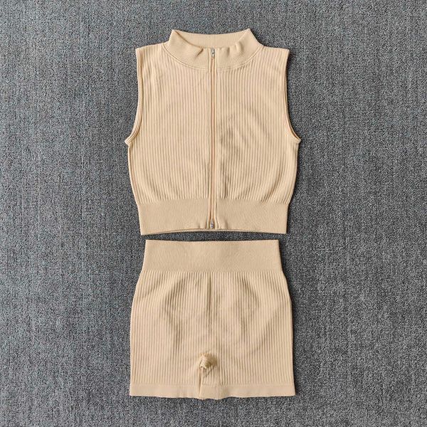 women's tracksuits seamless women sport suit fitness yoga set push up zipper vest workout shorts running gym clothing sportswear, Gray
women's tracksuits seamless women sport suit fitness yoga set push up zipper vest workout shorts running gym clothing sportswear, Gray
