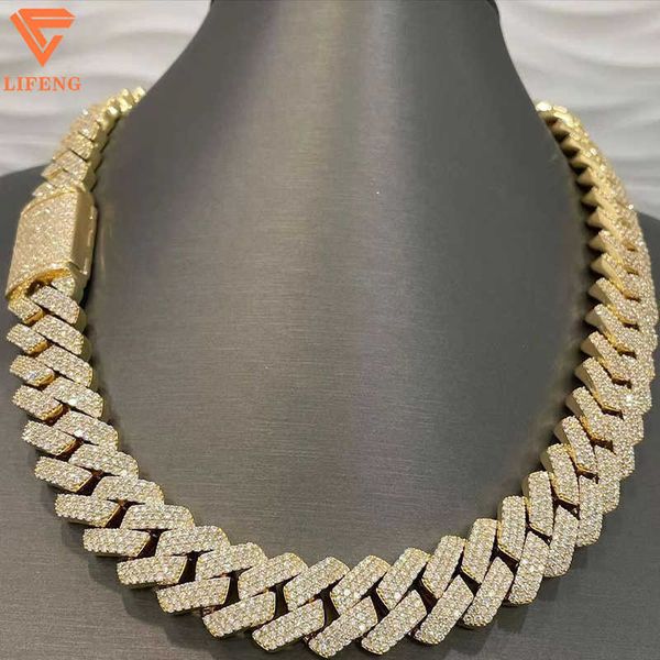 popular 18mm gold plated cuban chain necklace d vvs moissanite diamond high-end luxury necklaces, Silver
popular 18mm gold plated cuban chain necklace d vvs moissanite diamond high-end luxury necklaces, Silver