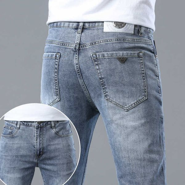 spring thin 2023 men's jeans korean edition slim fit high end european aj guangzhou xintang pants, Blue
spring thin 2023 men's jeans korean edition slim fit high end european aj guangzhou xintang pants, Blue