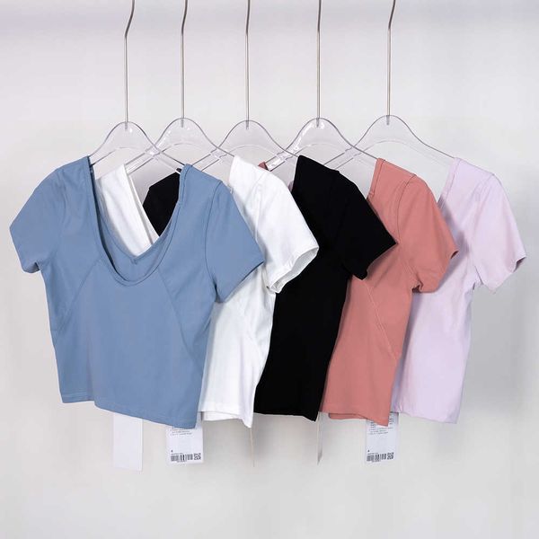 lulu t shirt women yoga shirts summer tee shorts sleeve backless sports fitness sportswear crop gym clothing woman lady 2023
lulu t shirt women yoga shirts summer tee shorts sleeve backless sports fitness sportswear crop gym clothing woman lady 2023