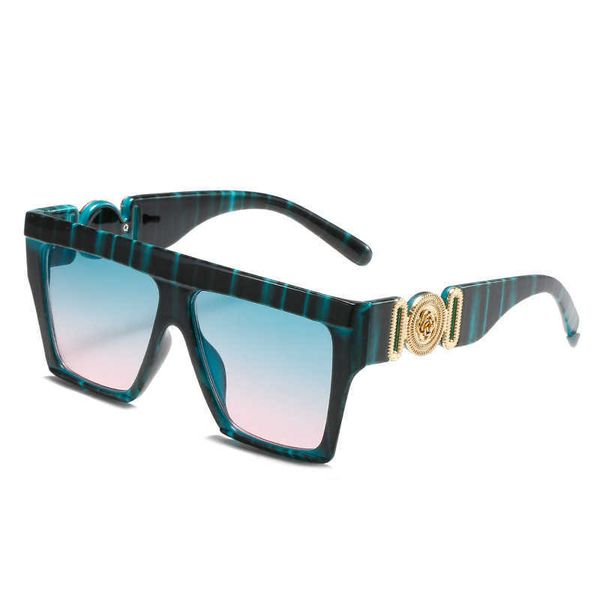 2021 new large frame sunglasses personalized metal flower square glasses striped sunglasses women, White;black
2021 new large frame sunglasses personalized metal flower square glasses striped sunglasses women, White;black