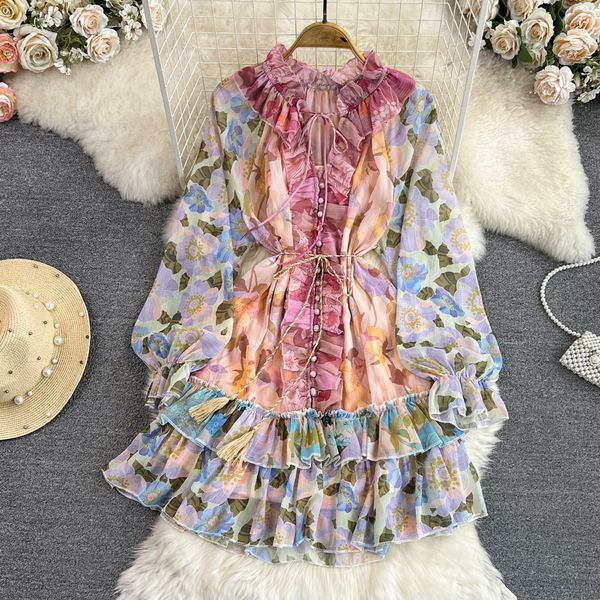 casual dresses retro floral print elegant chiffon dress two pieces sets a-line ruffle puff sleeve high waist slip dress sets women summer 20, Black;gray
casual dresses retro floral print elegant chiffon dress two pieces sets a-line ruffle puff sleeve high waist slip dress sets women summer 20, Black;gray