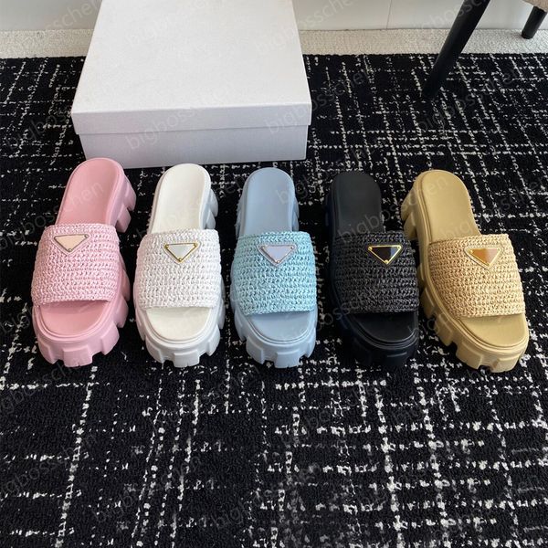 luxury designer roman slippers ladies monolith triangle logo gear thick bottom woven sandals luxury brand summer lazy casual beach shoes 35-, Black
luxury designer roman slippers ladies monolith triangle logo gear thick bottom woven sandals luxury brand summer lazy casual beach shoes 35-, Black