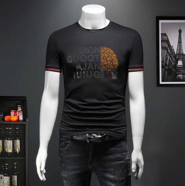 chaopai diamond short sleeve t-shirt men's summer new silk cotton slim fit half fake mold, White;black
chaopai diamond short sleeve t-shirt men's summer new silk cotton slim fit half fake mold, White;black