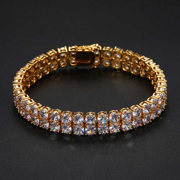 drop shipping fashion jewelry gold filled 10mm 2 row zircon diamond women's tennis chain bracelet, Silver
drop shipping fashion jewelry gold filled 10mm 2 row zircon diamond women's tennis chain bracelet, Silver