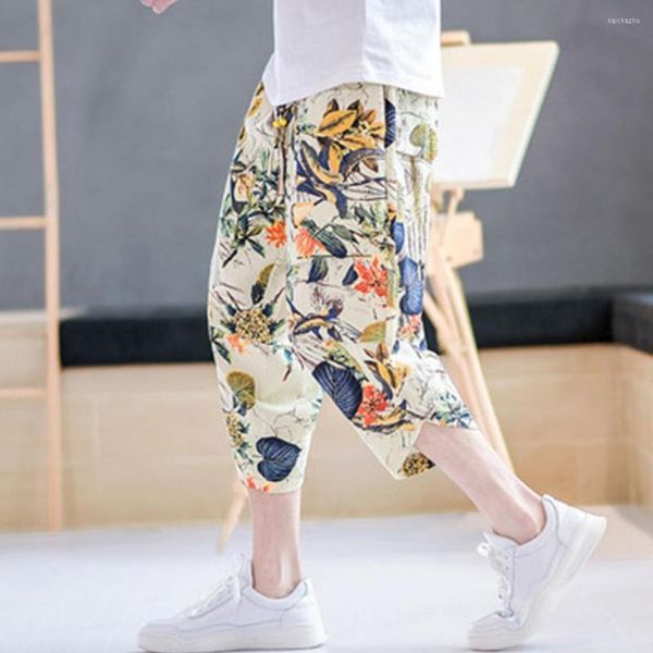 men's shorts men summer trousers deep crotch cropped pants loose comfortable clothing, White;black
men's shorts men summer trousers deep crotch cropped pants loose comfortable clothing, White;black