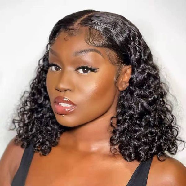 brazilian transparent lace frontal wig deep wave 4x4 closure human hair wigs for women short curly bob wig pre plucked remy hair, Black;brown
brazilian transparent lace frontal wig deep wave 4x4 closure human hair wigs for women short curly bob wig pre plucked remy hair, Black;brown