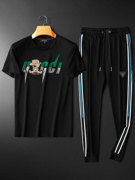 2023 summer fashion ice modal new workmanship fine casual set short sleeve t-shirt long men's wear, Black
2023 summer fashion ice modal new workmanship fine casual set short sleeve t-shirt long men's wear, Black