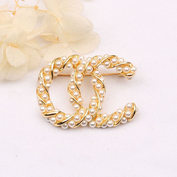 20style brand designer double letter brooches women men elegant classic pearl brooch suit pin metal fashion jewelry accessories, Gray
20style brand designer double letter brooches women men elegant classic pearl brooch suit pin metal fashion jewelry accessories, Gray