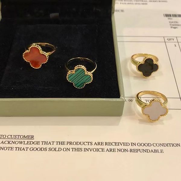 luxurys designer ring women 4/four leaf clover charm ring gold shell girl wedding fashion jewelry gift suitable many applicationsmp0y, Silver
luxurys designer ring women 4/four leaf clover charm ring gold shell girl wedding fashion jewelry gift suitable many applicationsmp0y, Silver