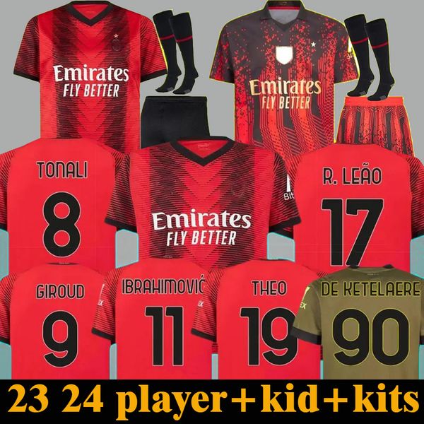 23 24 ibrahimovic giroud ac milans soccer jerseys theo brahim tonali shirt romagnoli r.leao s.castillejo kessie saelemaekers football unifor, Black;yellow
23 24 ibrahimovic giroud ac milans soccer jerseys theo brahim tonali shirt romagnoli r.leao s.castillejo kessie saelemaekers football unifor, Black;yellow