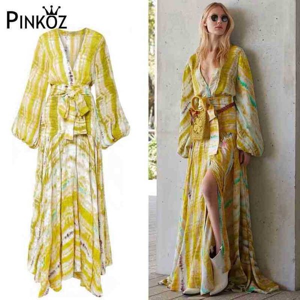 dresses designer party yellow long v-neck maxi dress women's elegant lantern sleeve single-breasted print striped vestidos 210421, Black;gray
dresses designer party yellow long v-neck maxi dress women's elegant lantern sleeve single-breasted print striped vestidos 210421, Black;gray