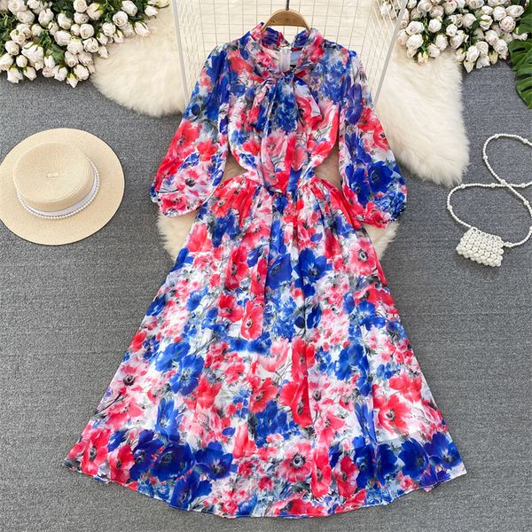 casual dresses korean mid-length blue floral printed dress summer women bow lace-up long sleeve chiffon dresses ladies elegant vestidos muje, Black;gray
casual dresses korean mid-length blue floral printed dress summer women bow lace-up long sleeve chiffon dresses ladies elegant vestidos muje, Black;gray