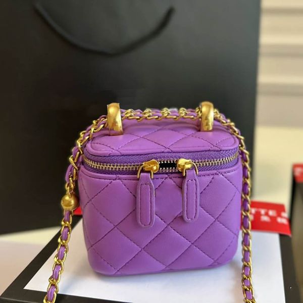 classic mini women cosmetic bag double gold ball diamond lattice leather quilted crossbody designer bag coin purse shopping clutch vintage l
classic mini women cosmetic bag double gold ball diamond lattice leather quilted crossbody designer bag coin purse shopping clutch vintage l