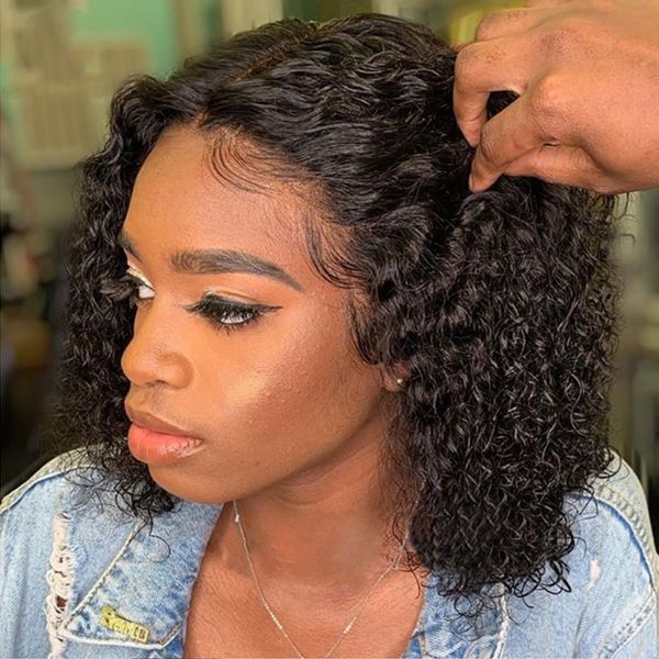 short deep curly bob wig wet and wavy water wave bob wig lace front human hair wigs for women 13x4 frontal wig, Black;brown
short deep curly bob wig wet and wavy water wave bob wig lace front human hair wigs for women 13x4 frontal wig, Black;brown