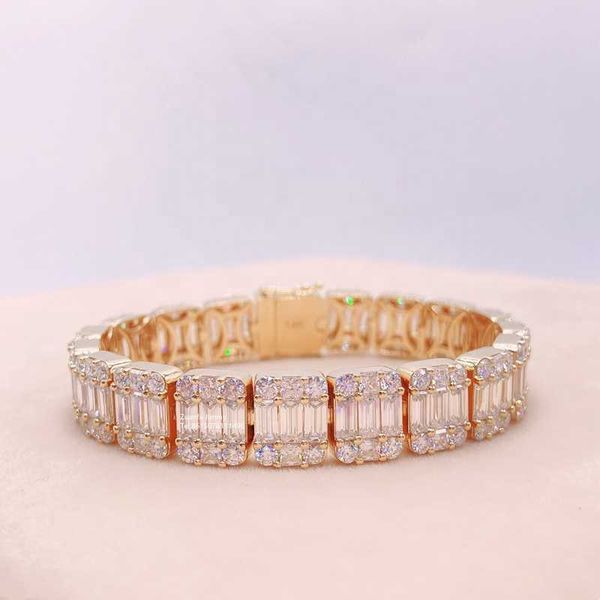 customized iced out luxury style 14k real gold solid baguette moissanite diamond hiphop bracelet, Silver
customized iced out luxury style 14k real gold solid baguette moissanite diamond hiphop bracelet, Silver