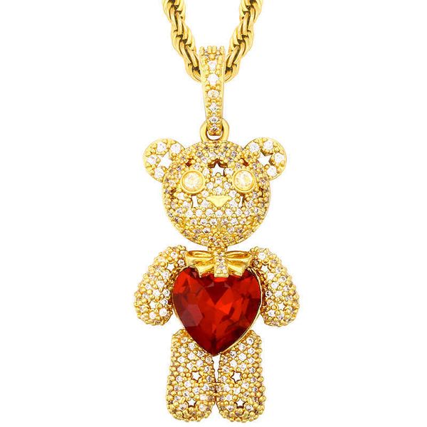 drop shipping fashion jewelry gold plated red heart pendant iced out bear pendant necklace, Silver
drop shipping fashion jewelry gold plated red heart pendant iced out bear pendant necklace, Silver