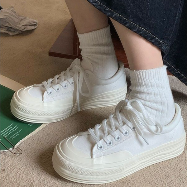 vintage white canvas shoes for women japanese style flat platform round toe casual footwear student 2023 fashion zapatos, Black
vintage white canvas shoes for women japanese style flat platform round toe casual footwear student 2023 fashion zapatos, Black