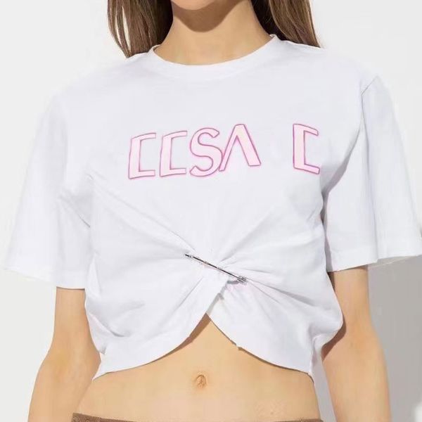 2023 designers t-shirts fashion women pin chest letter shirt print short sleeve t-shirt vercace clothing streets ladies tees luxurys dress, White
2023 designers t-shirts fashion women pin chest letter shirt print short sleeve t-shirt vercace clothing streets ladies tees luxurys dress, White