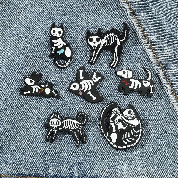 dark skeleton little cat pin halloween series dog bird skeleton brooch badge cute anime movies games hard enamel pins collect metal cartoon, Blue
dark skeleton little cat pin halloween series dog bird skeleton brooch badge cute anime movies games hard enamel pins collect metal cartoon, Blue
