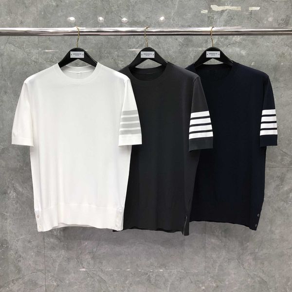 time breathe tb short sleeve elite new summer round neck four bar t-shirt top, White;black
time breathe tb short sleeve elite new summer round neck four bar t-shirt top, White;black