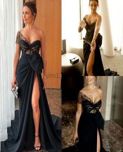 black mermaid evening dresses one shoulder thighhigh slits sweep train big bow draped illusion beads long formal women prom party1881537, Black;red
black mermaid evening dresses one shoulder thighhigh slits sweep train big bow draped illusion beads long formal women prom party1881537, Black;red