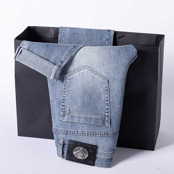 brand men's fashion worn jeans elastic slim fit hardware decoration denim pants, Blue
brand men's fashion worn jeans elastic slim fit hardware decoration denim pants, Blue