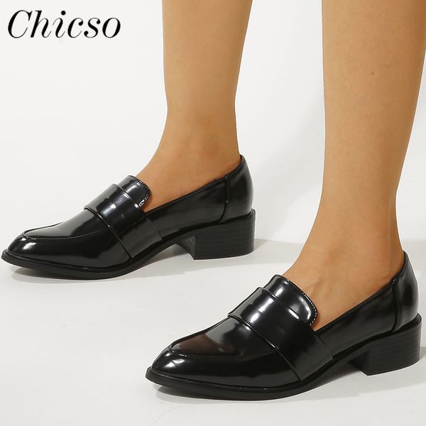 women loafers 2023 spring new british style pointed toe leather shoes 34-43 large-sized female business office low heel shoes, Black
women loafers 2023 spring new british style pointed toe leather shoes 34-43 large-sized female business office low heel shoes, Black