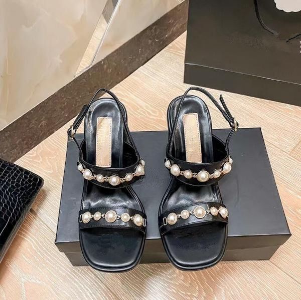 designer women's thick heels sandals pearl open-toed banquets on holiday beaches black beige mary jane high heels sandals
designer women's thick heels sandals pearl open-toed banquets on holiday beaches black beige mary jane high heels sandals