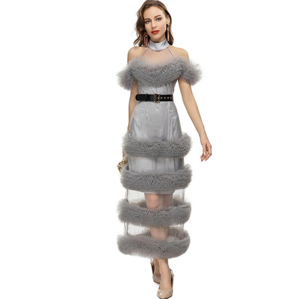 women's runway dresses stand collar off the shoulder ruffles tiered elegant fashion designer party prom gown, Black
women's runway dresses stand collar off the shoulder ruffles tiered elegant fashion designer party prom gown, Black