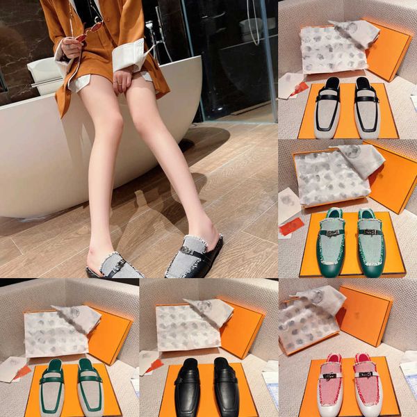 designer sandals slippers genuine leather oz mules flats woman sandales princetown kelly metal chain groupie h buckle shoe women loafers out, Black
designer sandals slippers genuine leather oz mules flats woman sandales princetown kelly metal chain groupie h buckle shoe women loafers out, Black