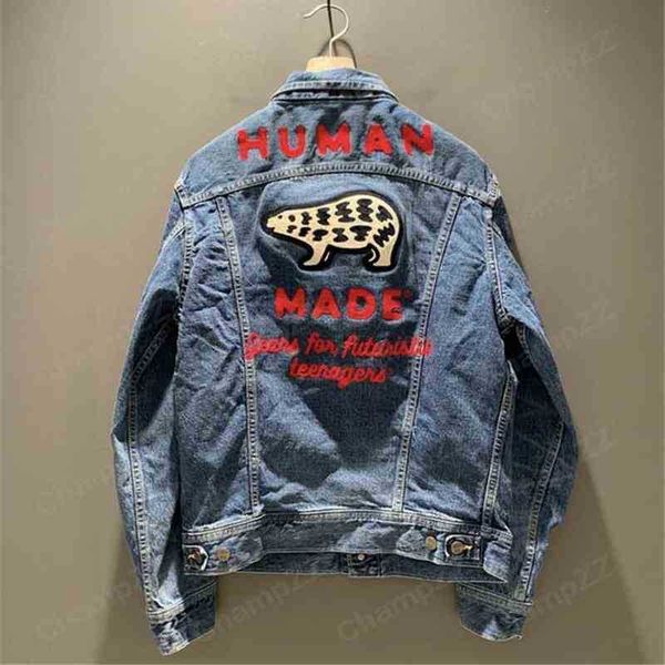 embroidered polar bear human made denim work jackets men women streetwear cowboy men's jean jacket y4hs 8ren, Black;brown
embroidered polar bear human made denim work jackets men women streetwear cowboy men's jean jacket y4hs 8ren, Black;brown