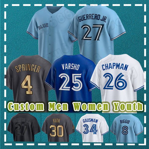 27 vladimir guerrero jr baseball jersey 4 george springer 11 bo bichette matt chapman daulton varsho alejandro kirk kevin kiermaier cavan bi, Blue;black
27 vladimir guerrero jr baseball jersey 4 george springer 11 bo bichette matt chapman daulton varsho alejandro kirk kevin kiermaier cavan bi, Blue;black