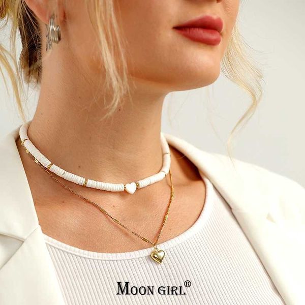 pendant necklaces natural shell beads choker stainless steel heart necklace for women handmade bijoux femme jewelry moon girl design 230613, Silver
pendant necklaces natural shell beads choker stainless steel heart necklace for women handmade bijoux femme jewelry moon girl design 230613, Silver