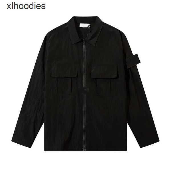 men's jackets island spring compass badge sleeve patched brand stone coat metal nylon functional shirt double pocket jacket reflective, Black
men's jackets island spring compass badge sleeve patched brand stone coat metal nylon functional shirt double pocket jacket reflective, Black