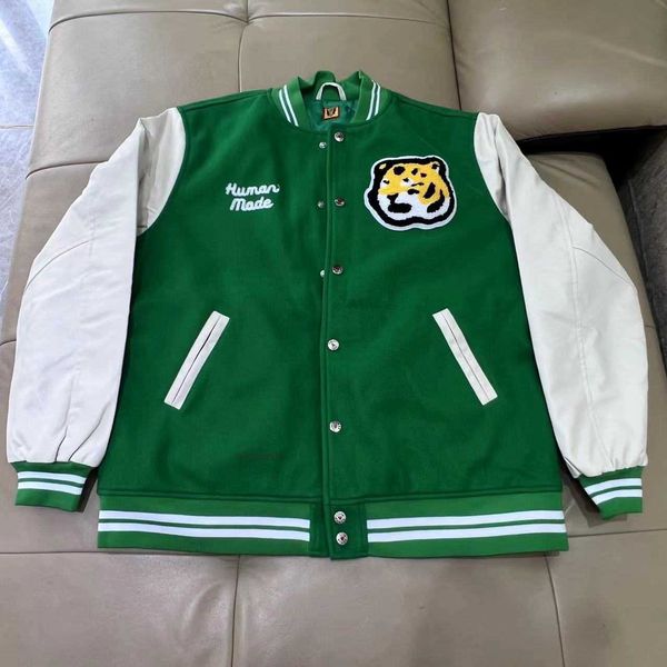 men's jackets human made green jacket men women thick tiger embroidery leather sleeve baseball uniform v5ob 8 23wb, Black;brown
men's jackets human made green jacket men women thick tiger embroidery leather sleeve baseball uniform v5ob 8 23wb, Black;brown